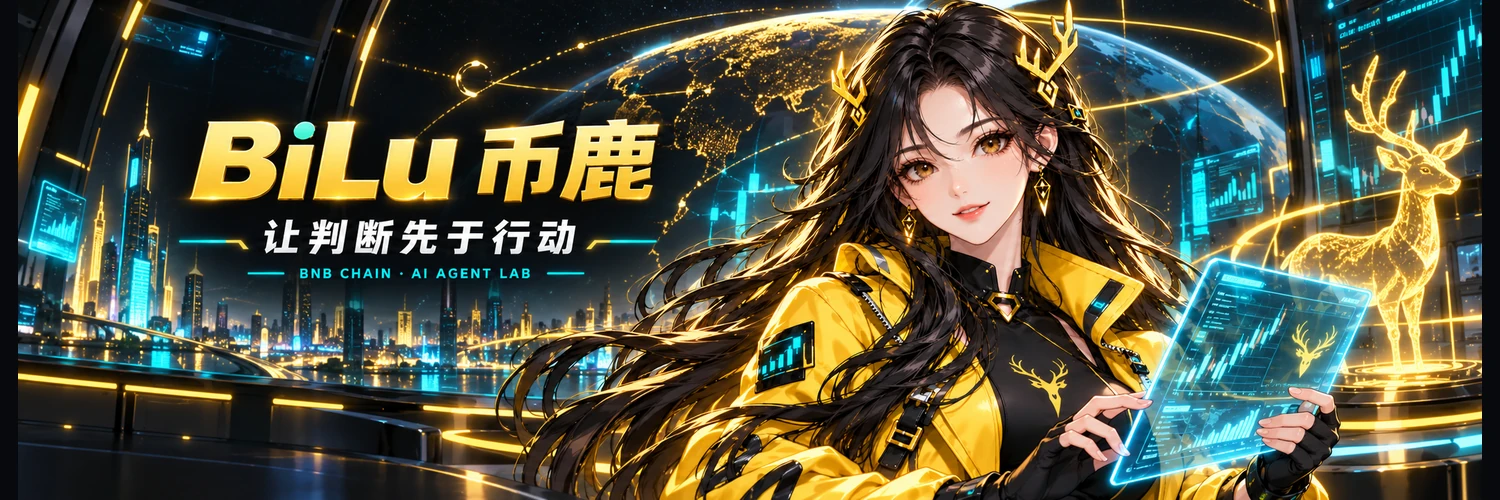 BiLu 币鹿黄黑金科技动漫横幅